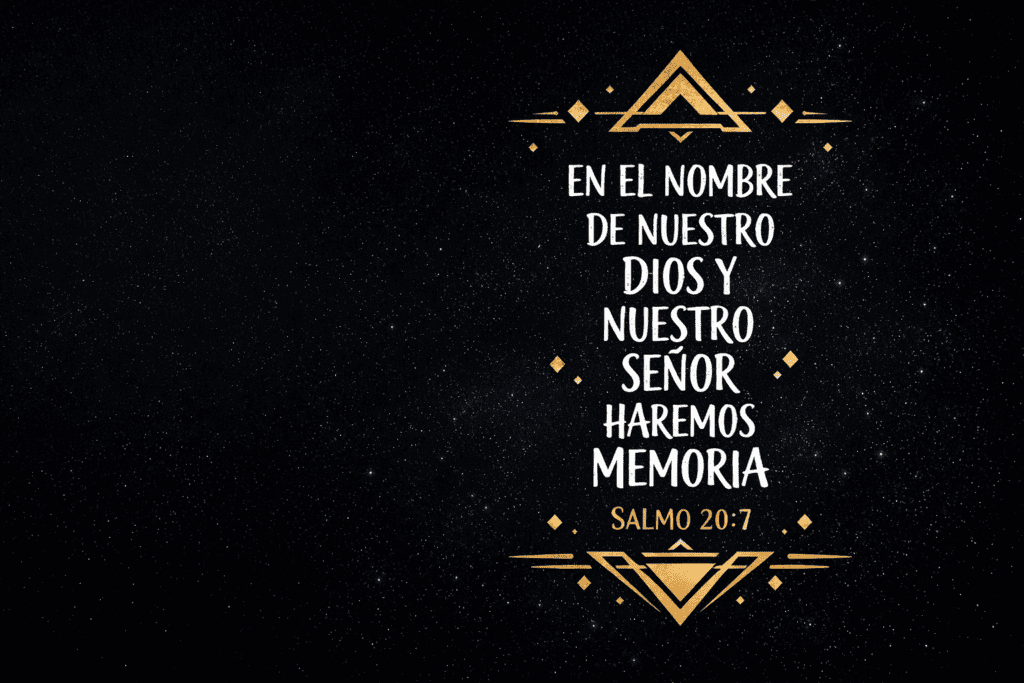 En el nombre de nuestro Dios y nuestro haremos memoria salmo 20:7