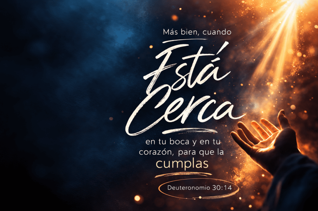 Más bien, cuando en tu boca y en tu corazón, para que la cumplas