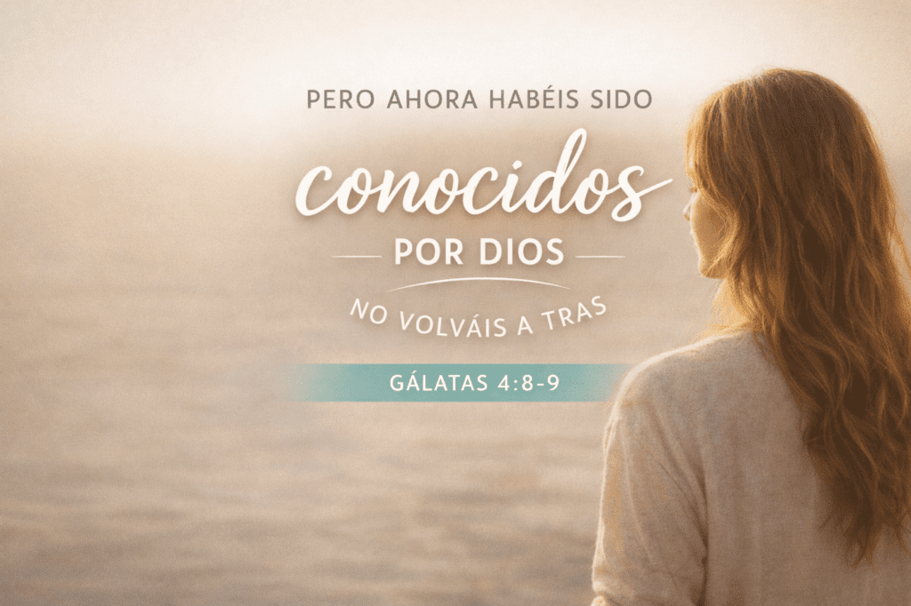 Pero ahora habéis sido conocidos Por Dios no volváis a tras
