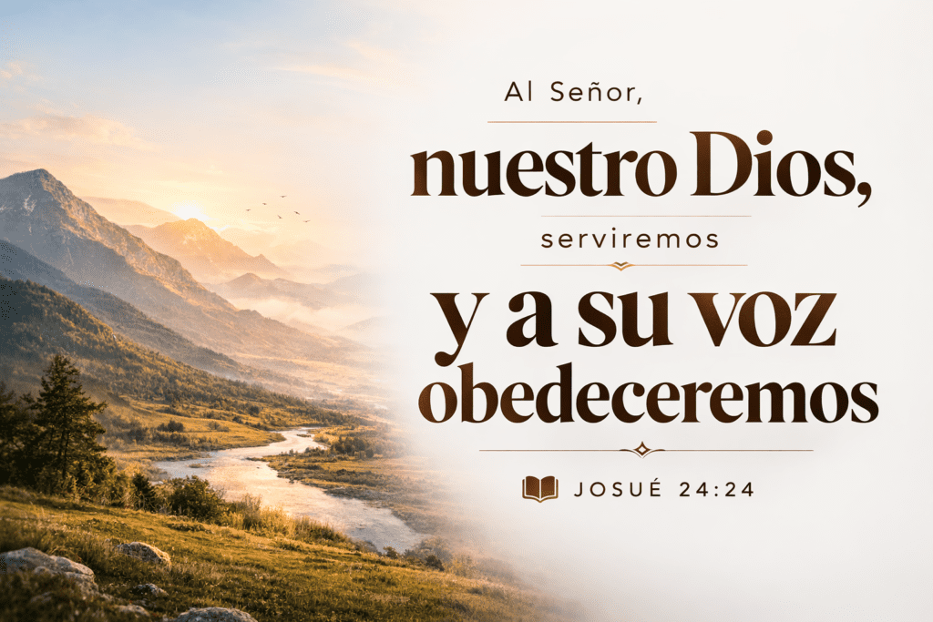 Al Señor, nuestro Dios, serviremos y a su voz obedeceremos