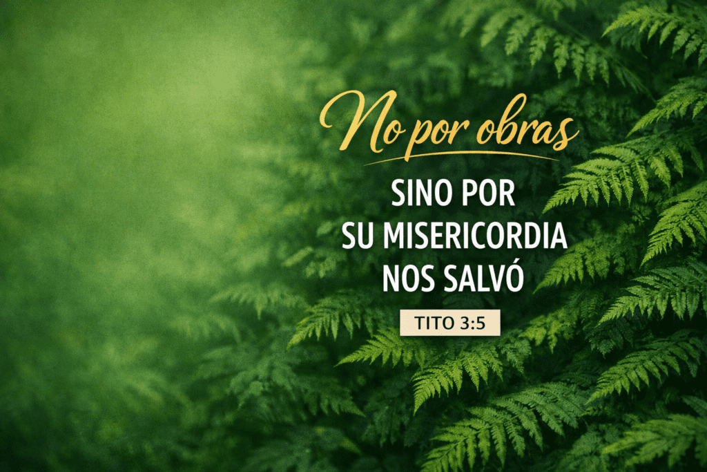 Sino por su misericordia nos salvó tito 3:5