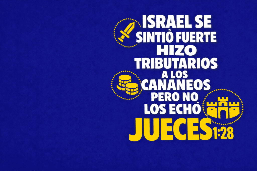 Israel se sintio fuerte hizo tributarios a los pero no jueces1:28