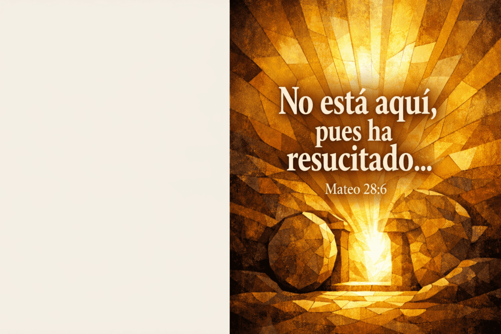 No está aquí, pues ha resucitado... Mateo 28:6