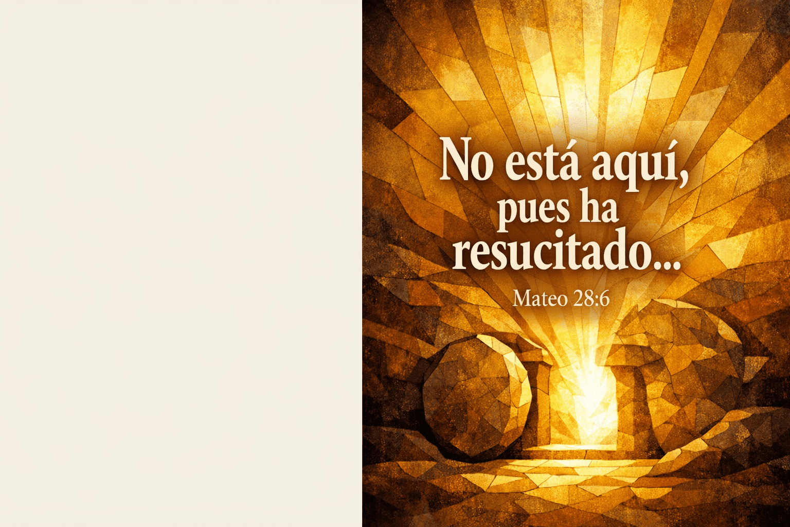 Jesús ha resucitado en Mateo 28:6