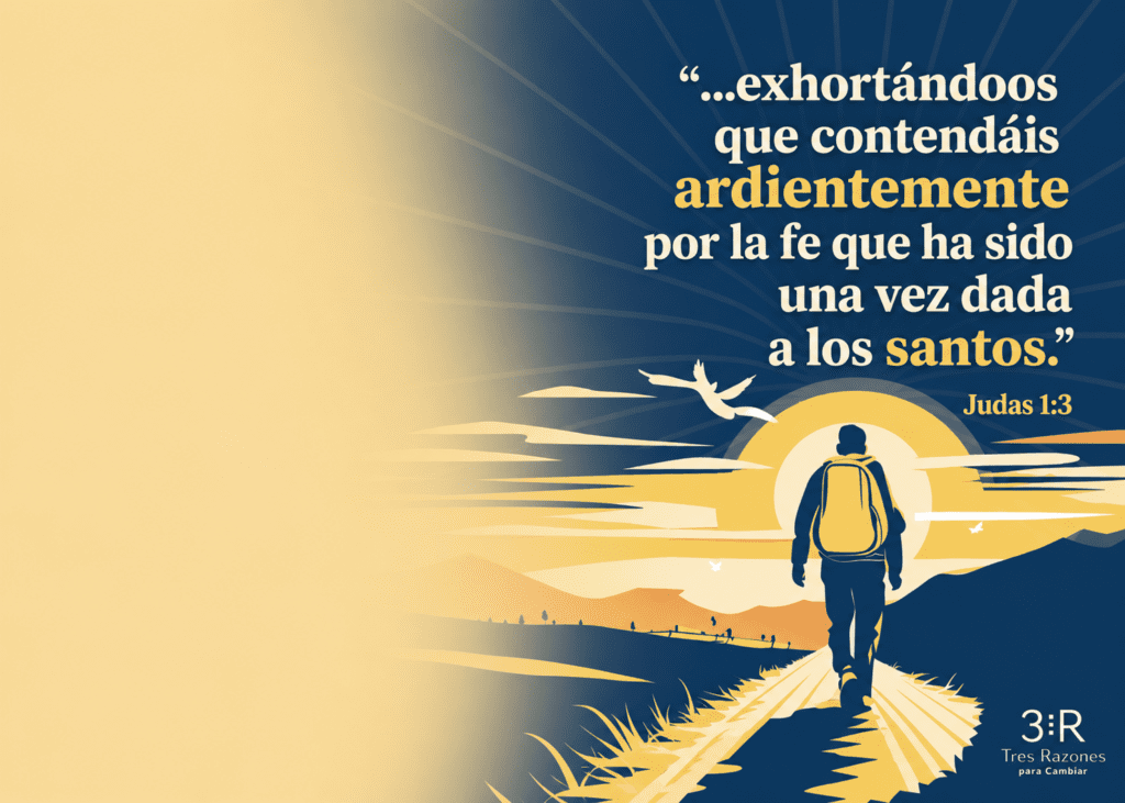 que contendáis ardientemente por la fe que ha sido una vez dada a los santos." Judas 1:3