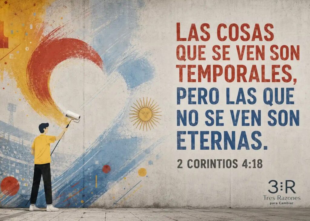Las cosas que se ven son temporales, pero las que no se ven son eternas. 2 Corintios 4:18