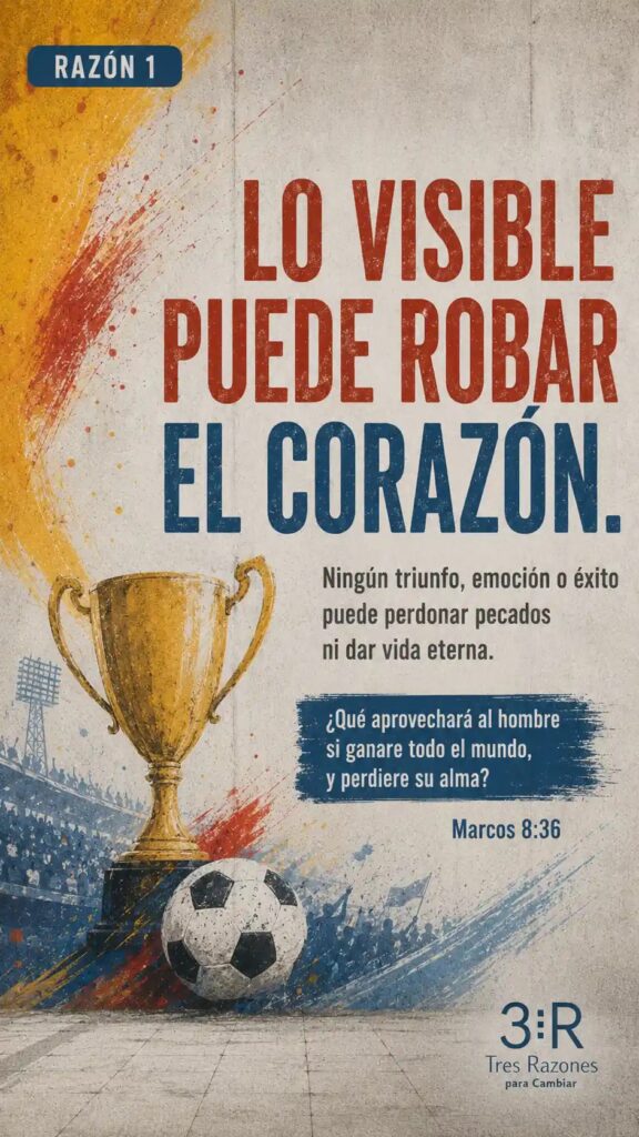 Razón 1: Lo visible puede robar el corazón. Ningún triunfo, emoción o éxito puede perdonar pecados ni dar vida eterna.