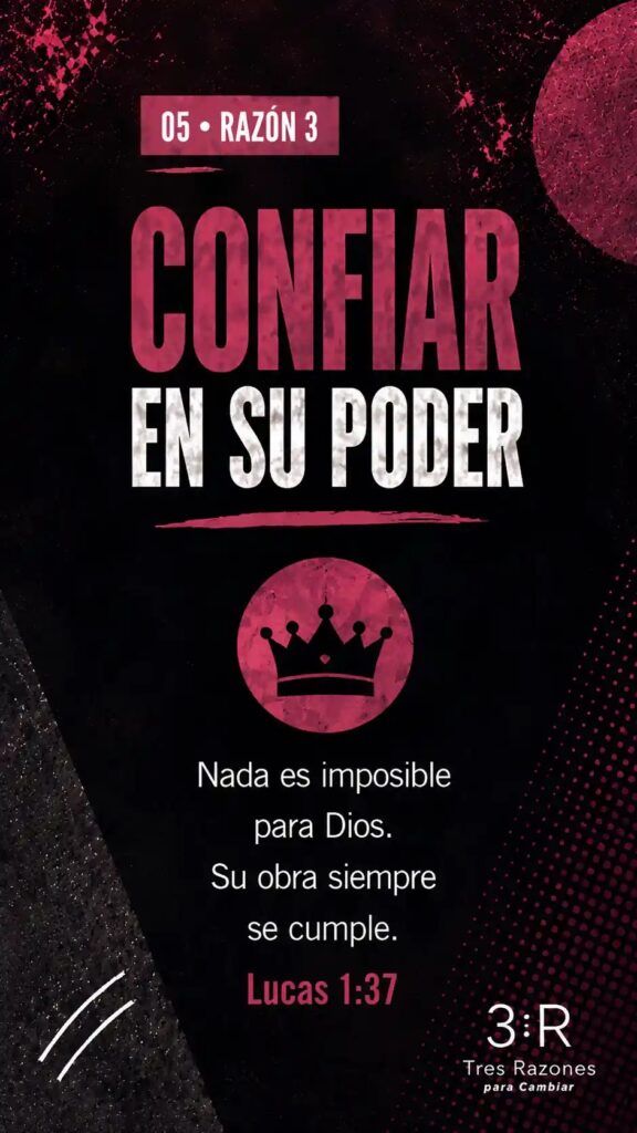 05 • RAZON 3 Confiar en su poder nada es imposible para Dios. Su obra siempre se cumple. Jueces 13:18-19
