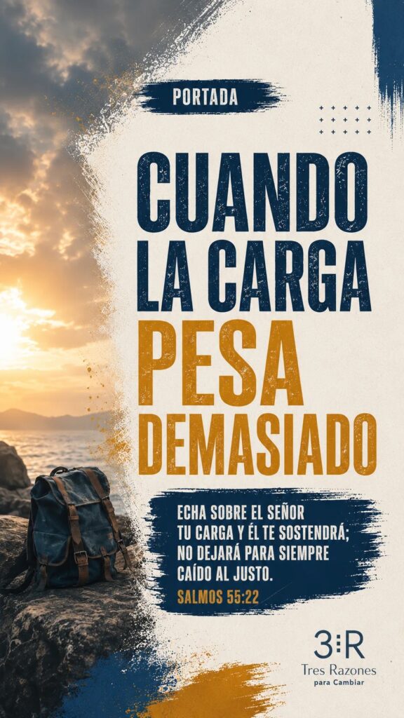 Cuando la carga pesa demasiado echa sobre el Señor tu carga y él te sostendrá; no dejará para siempre caido al justo. SALMOS 55:22