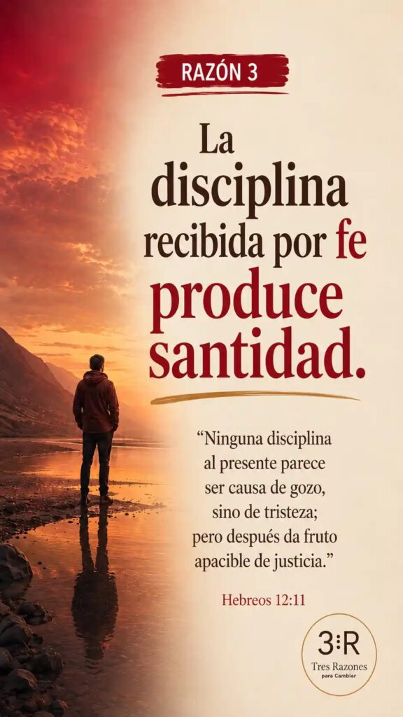 Razón 3: La disciplina recibida por fe produce santidad. "Ninguna disciplina al presente parece ser causa de gozo, sino de tristeza; pero después da fruto apacible de justicia."
