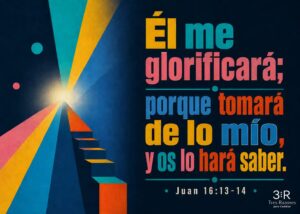 Imagen destacada del devocional «El Espíritu Santo no nos aparta de Cristo», con referencia a Juan 16:13-14.